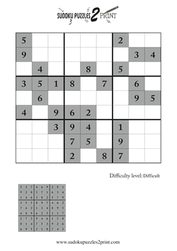 Sudoku Free Printable on Difficult Sudoku Puzzle To Print 1
