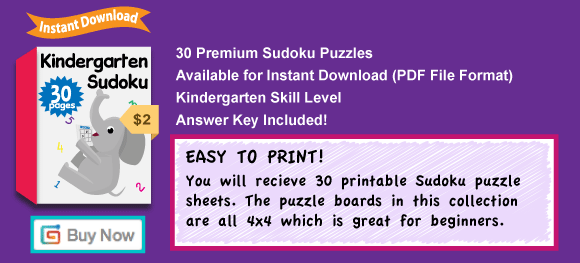 Premium Kindergarten Sudoku Puzzles