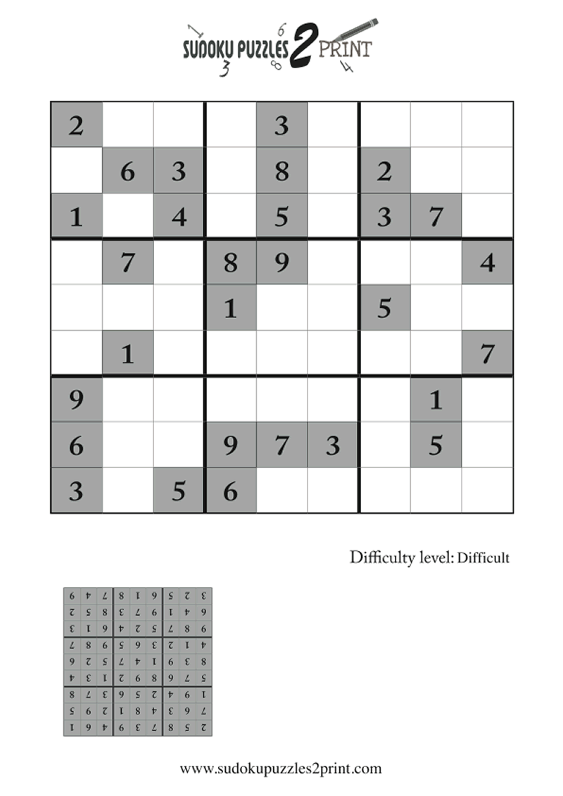 Difficult Sudoku Puzzle to Print 5