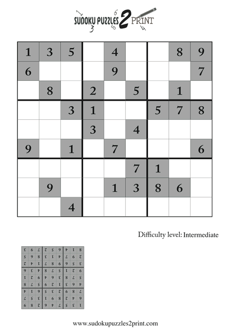 intermediate Sudoku Puzzle to Print 4