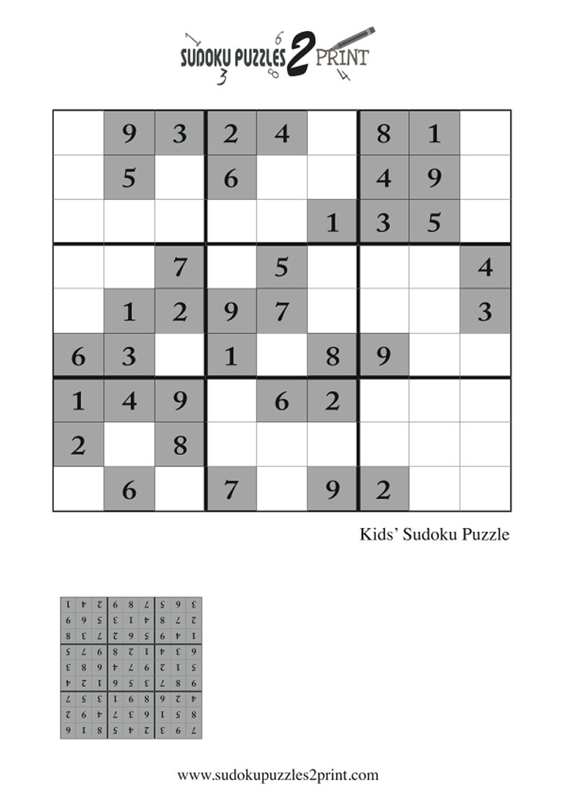 Sudoku Puzzle for Kids to Print 2