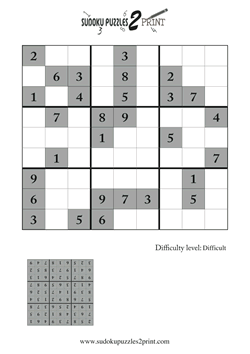 Difficult Sudoku Puzzle to Print 4