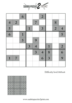 Difficult Sudoku Puzzle to Print 7