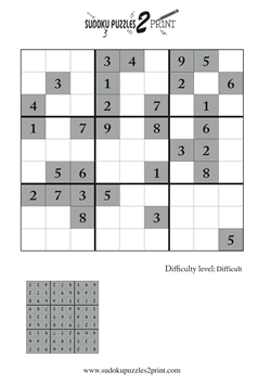 Difficult Sudoku Puzzle to Print 8