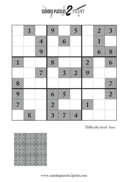 Easy Sudoku Puzzle to Print 3