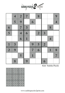 Featured Sudoku Puzzle to Print 1