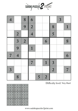 Featured Sudoku Puzzle to Print 2