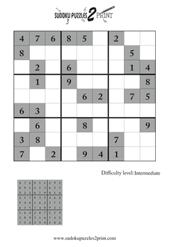Intermediate Sudoku Puzzle to Print 7