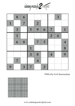 Intermediate Sudoku Puzzle to Print 8