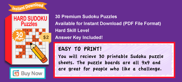 Premium Hard Sudoku Puzzles