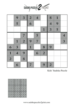 Sudoku Puzzle for Kids 2