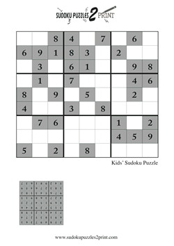 Sudoku Puzzle for Kids 7