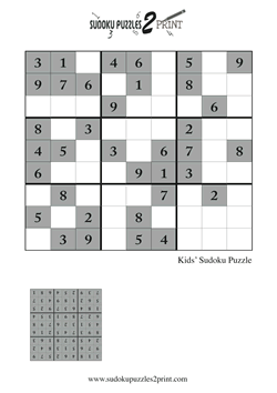 Sudoku Puzzle for Kids 8