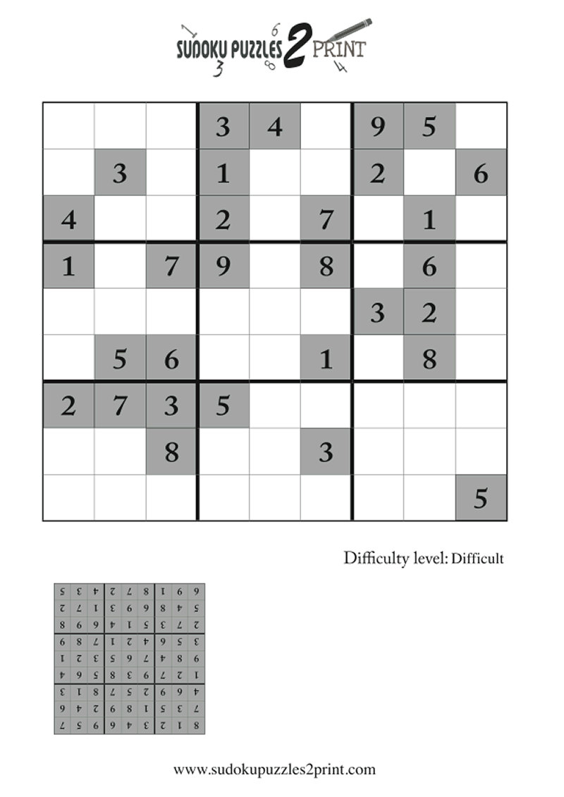 Difficult Sudoku Puzzle to Print 8