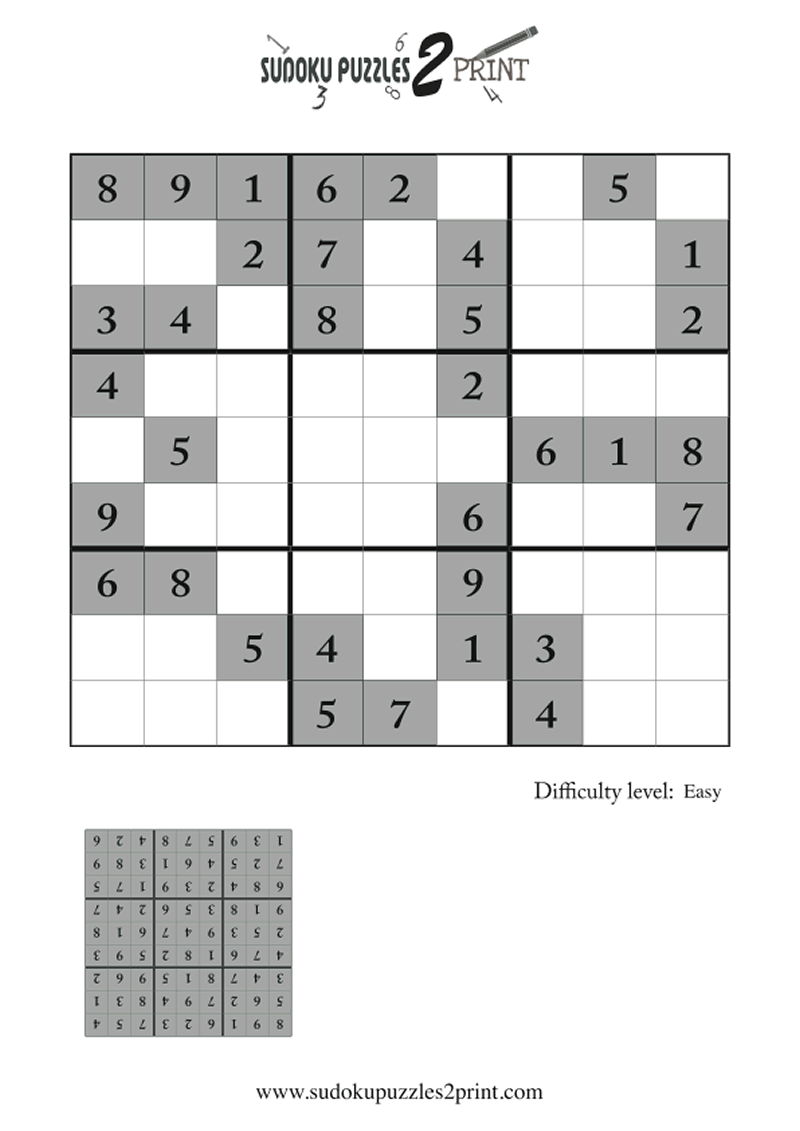 Easy Sudoku Puzzle to Print 7