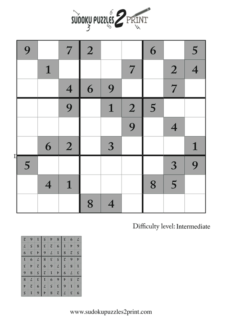 intermediate Sudoku Puzzle to Print 3