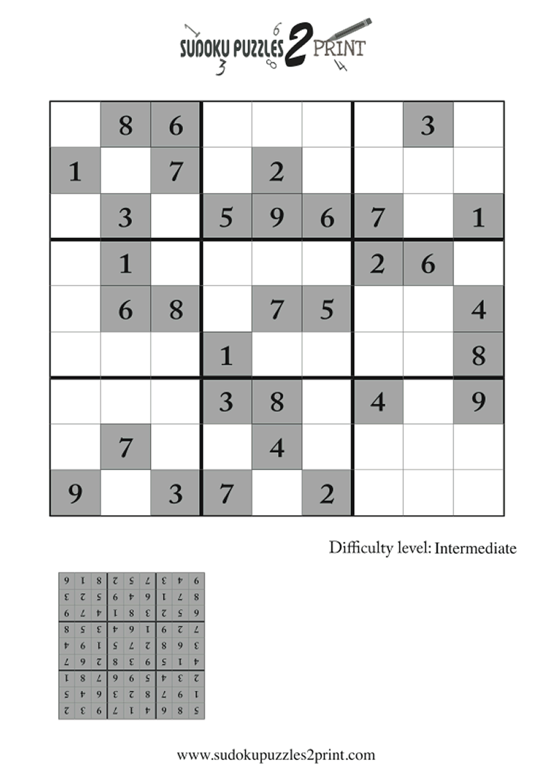 intermediate Sudoku Puzzle to Print 8