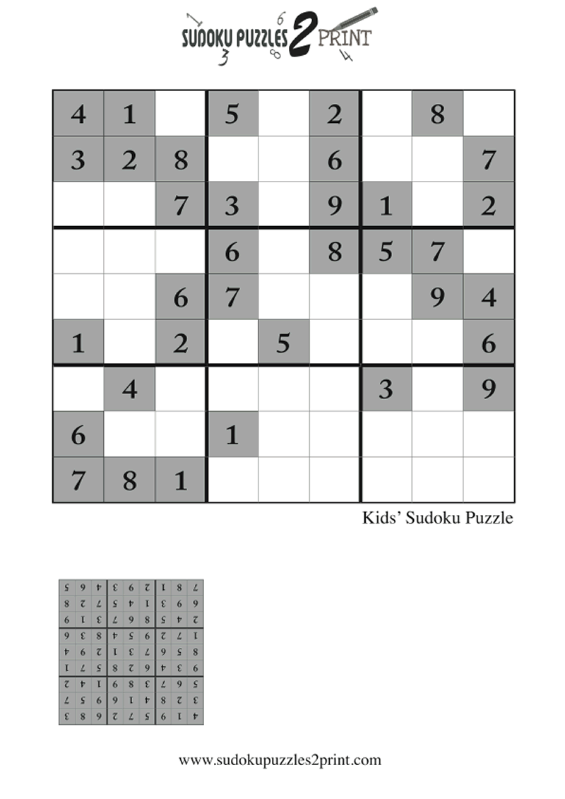 Sudoku Puzzle for Kids to Print 1