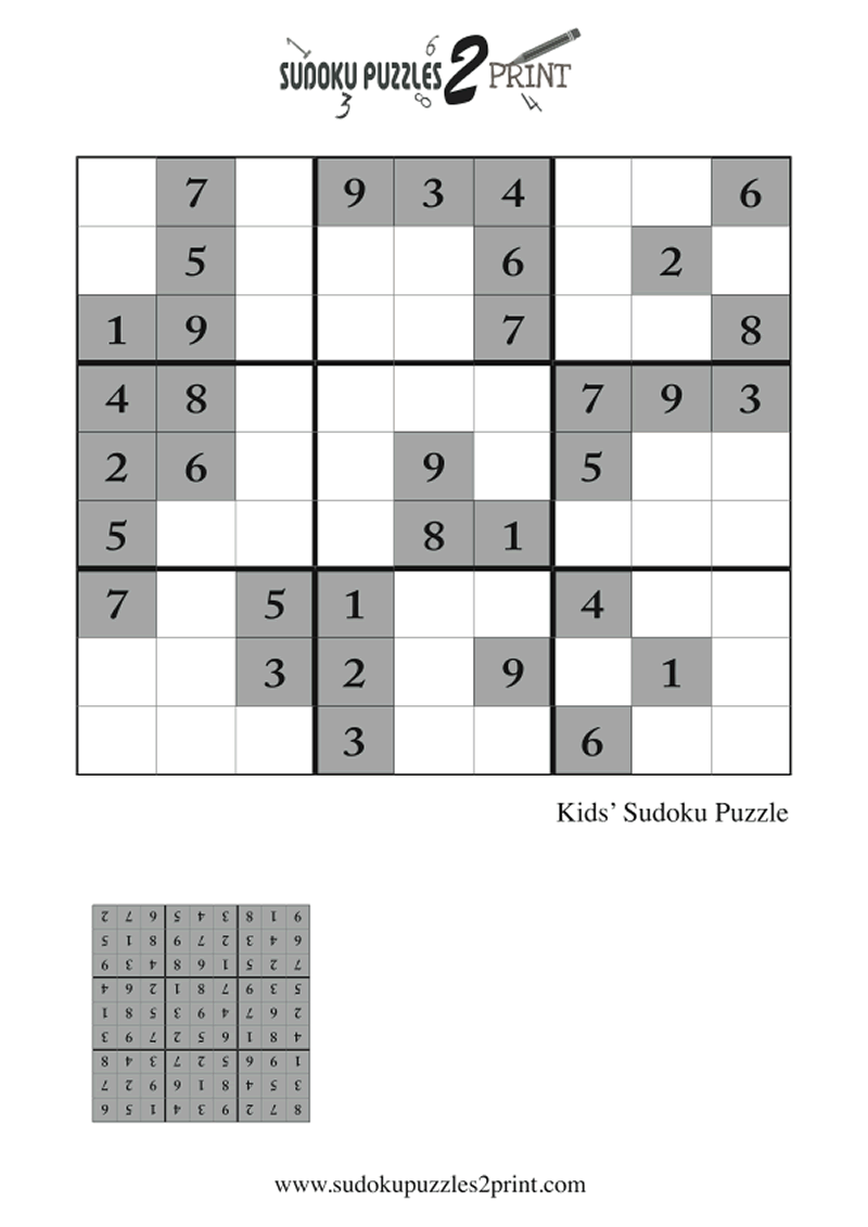 Sudoku Puzzle for Kids to Print 4