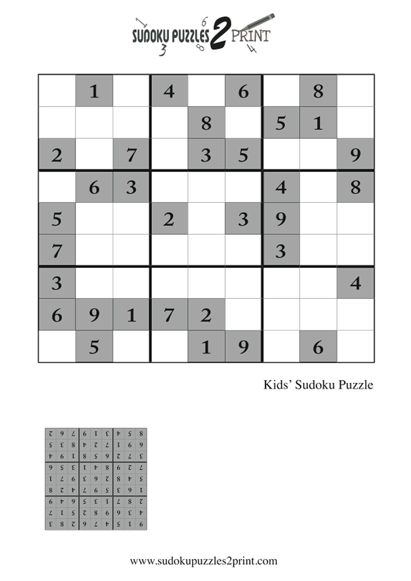 Sudoku Puzzle for Kids to Print 5