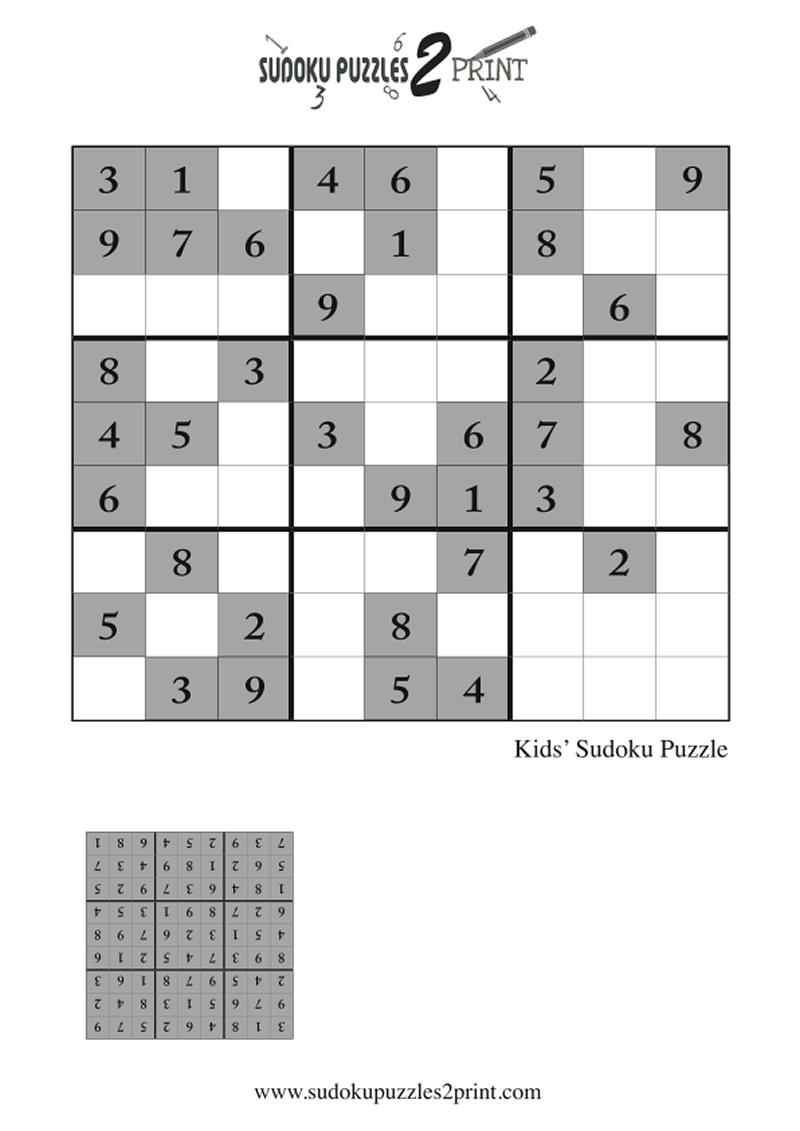 Sudoku Puzzle for Kids to Print 8