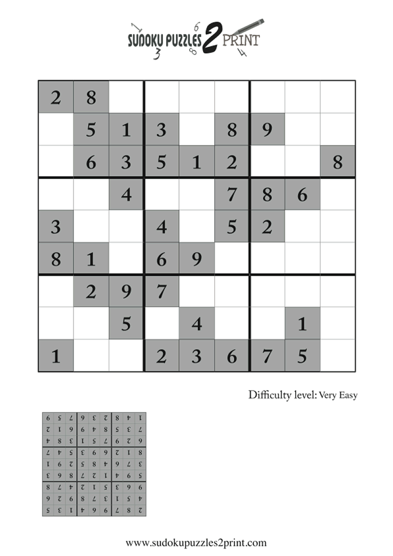 Very Easy Sudoku Puzzle to Print 1