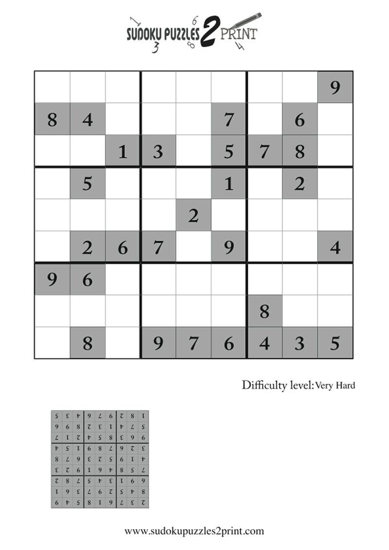 Very Hard Sudoku Puzzle to Print 4