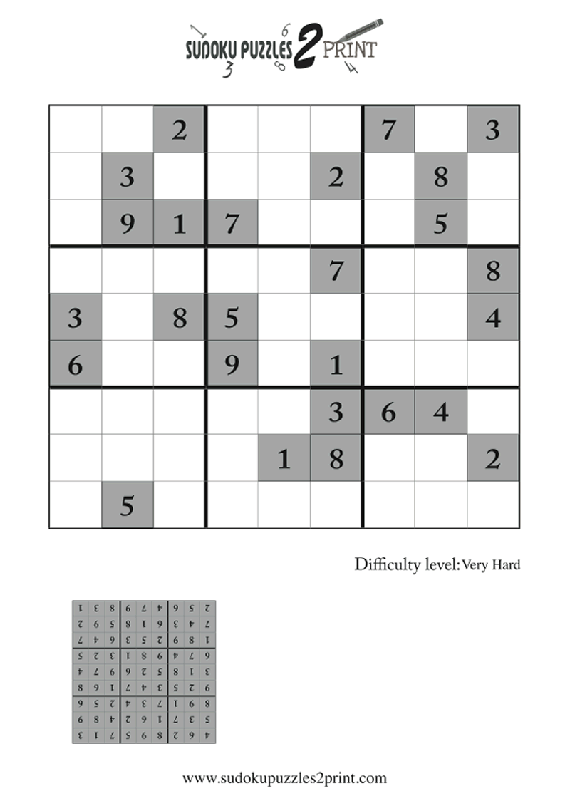 Hard Sudoku Puzzles – Free Printable