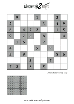 Very Easy Sudoku Puzzle to Print 4