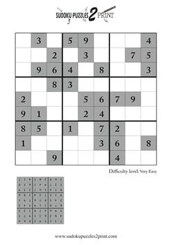Very Easy Sudoku Puzzle to Print 6