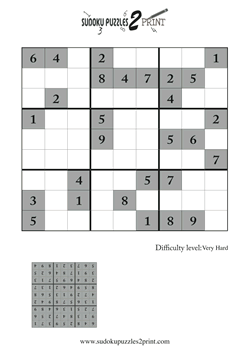 Very Hard Sudoku Puzzle to Print 6