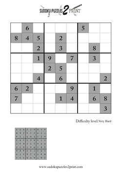 Very Hard Sudoku Puzzle to Print 8